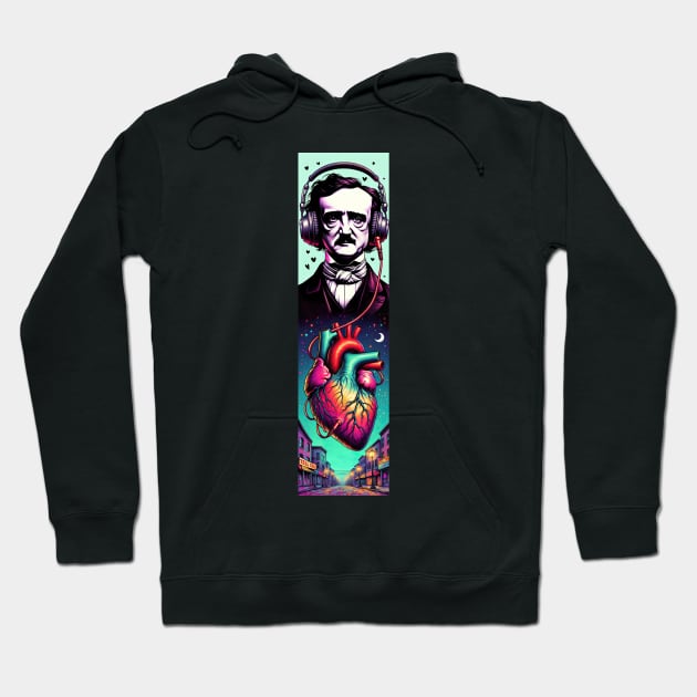 Edgar Allan Poe Tell Tale Heart Art Hoodie by Poe & Co. Lit